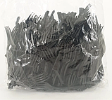 Шпажки виделочки чорні 250 шт, фото 2