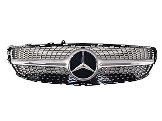 Реєтка радіатора Mercedes CLS W218 (15- 18) стиль AMG Diamond (сіребро)
