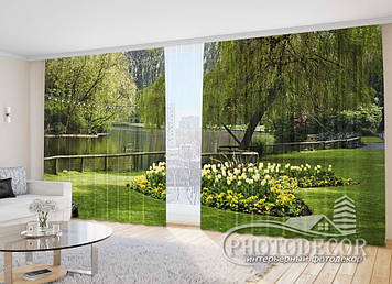 Фото Штори "Парк з тюльпанами" - Будь-який розмір, Читаємо опис!