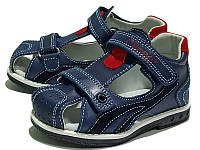 Босоножки сандали клиби clibee обувь для мальчика ав-212 синие с красным р.21-26