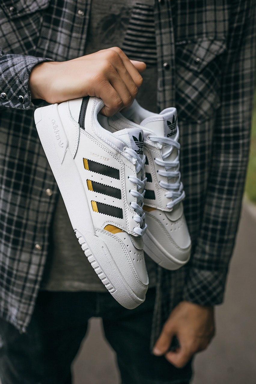 Кросівки чоловічі білі Adidas Drop Step Low (02545)
