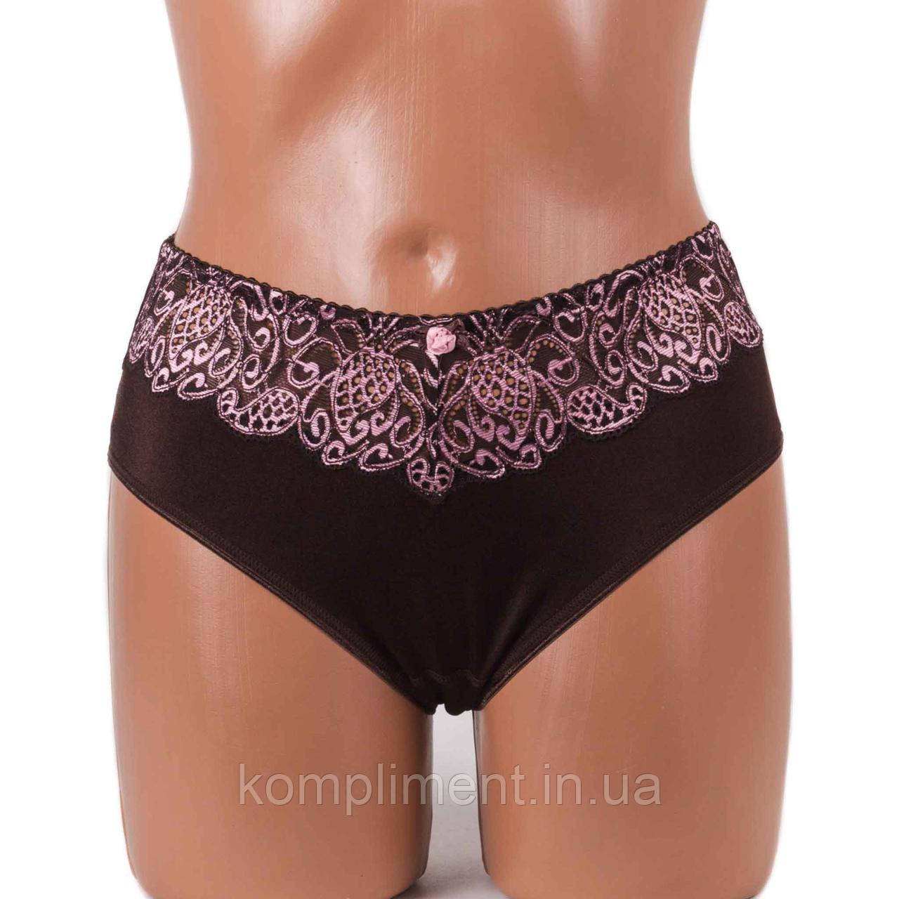Труси жіночі з мереживом Lanny Moda 51578 коричневий