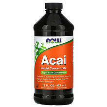 Рідкий концентрат асаї NOW Foods "Acai Liquid Concentrate" (473 мл)