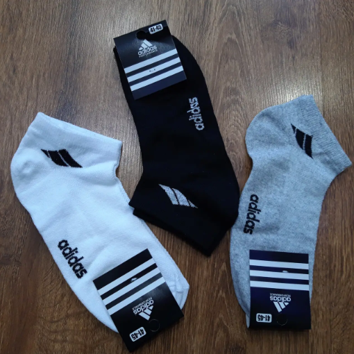 Короткі демісезонні чорні спортивні шкарпетки Adidas