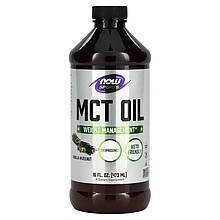 Олія MСТ NOW Foods, Sports "MCT Oil" для контролю та зниження ваги, смак ваніль і лісовий горіх (473 мл)