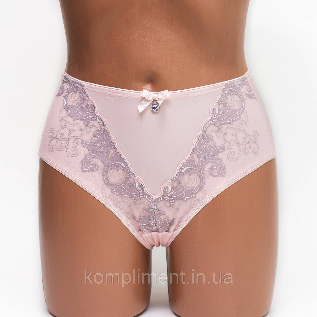 Труси жіночі з вишивкою рожевий Lanny Moda 51528