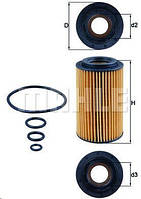 Автомобильный масляный фильтр двигателя (элемент фильтрующий) MERCEDES, PUCH G-MODELL и др MAHLE OX153/7DECO