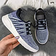 Кросівки жіночі текстильні сіро-сині весняно-літні Даго Україна, фото 5