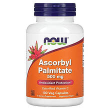 Аскорбіл пальмітат NOW Foods "Ascorbyl Palmitate" 500 мг (100 капсул)