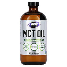 Олія МСТ, NOW Foods, Sports "Pure MCT Oil" для контролю та зниження ваги (473 мл)