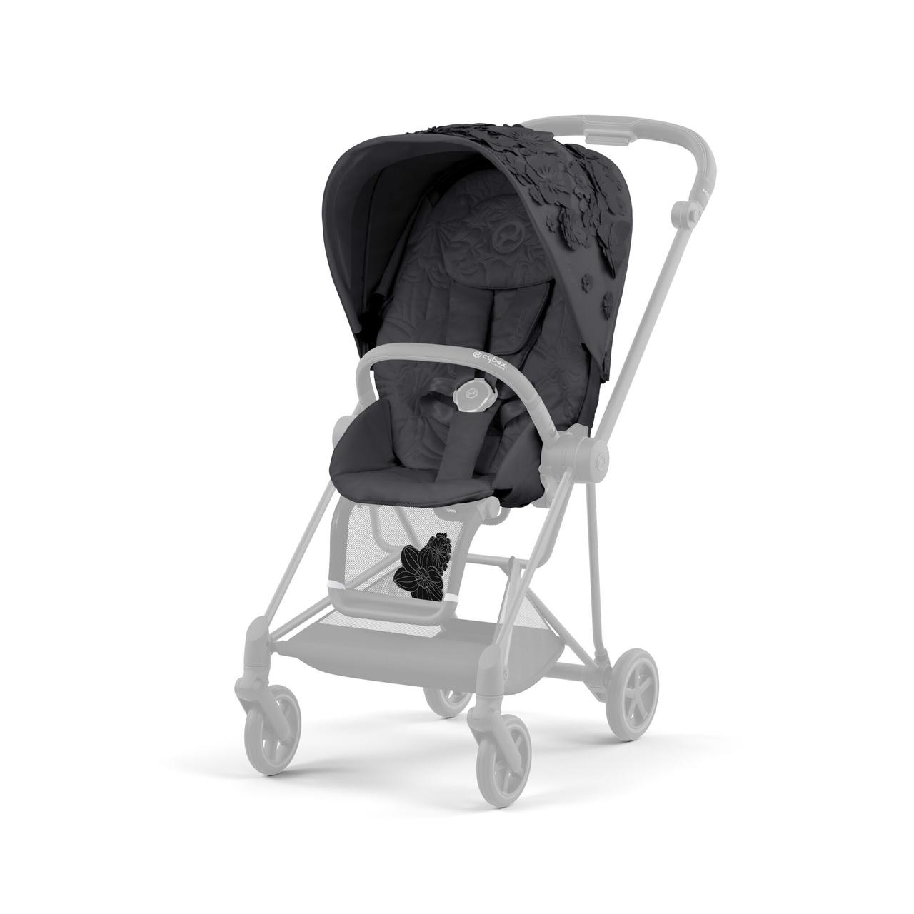 Чохол тканинний для прогулянкового блоку Cybex Mios Simply Flowers Grey 2023 р.