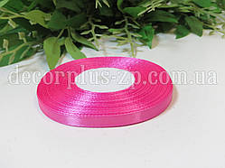 Стрічка атласна 0,6 см (36 ярдів), ярко-рожева