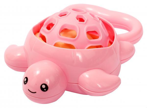 Іграшка-брязкальце "Черепаха", рожевий Lindo Б 331 (4890210803319)