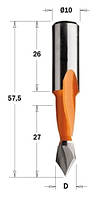 313.080.12 Свердло HW P D=8 I=27 L=57,5 S=10x26 LH