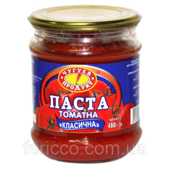 Томатна паста «класична» 25% ТМ Чугуїв продукт 480г, фото 1