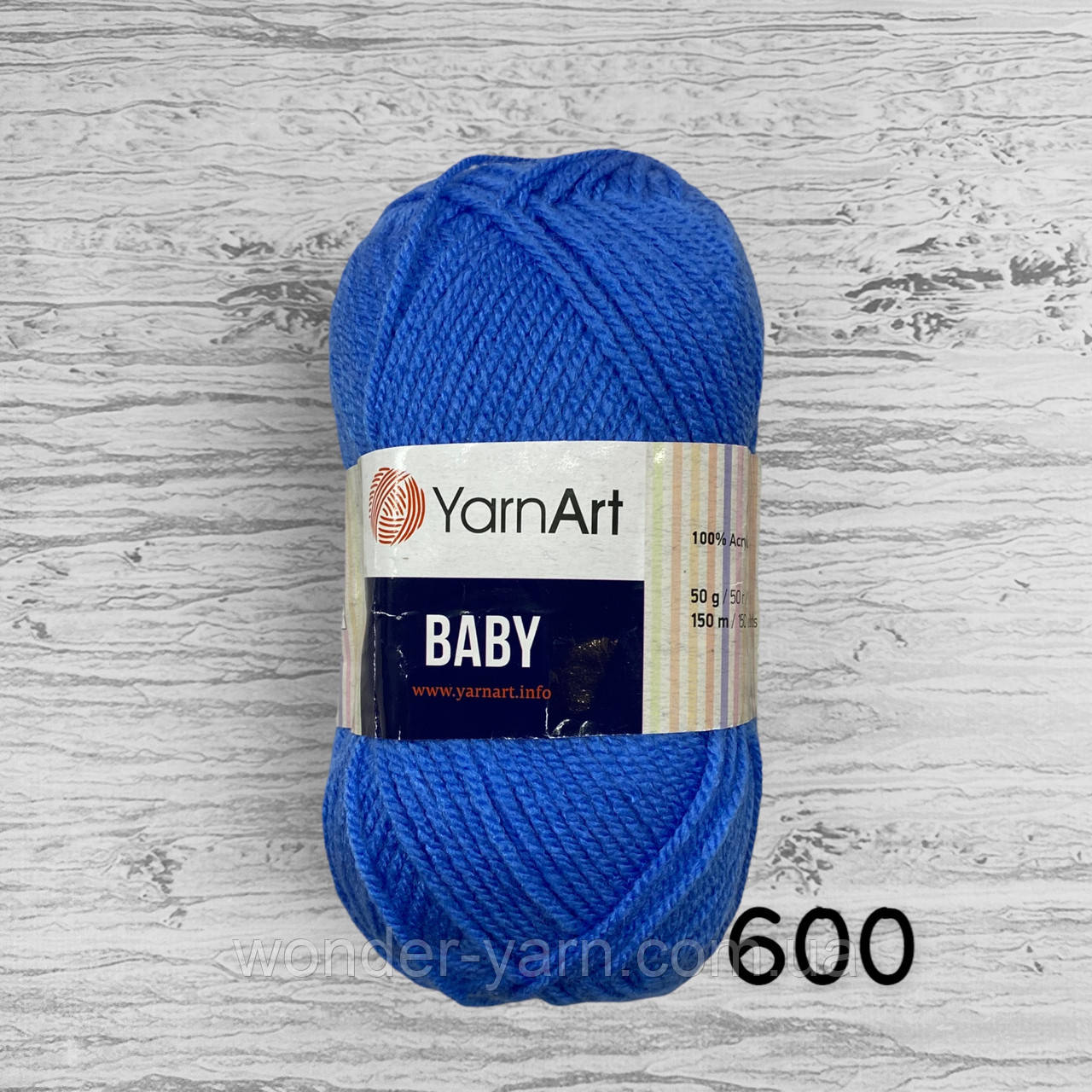 Акрилова пряжа YarnArt Baby / ЯрнАрт бебі 600, синій: продажа, цена в ...