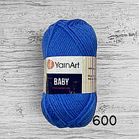 Акрилова пряжа YarnArt Baby / ЯрнАрт бебі 600, синій