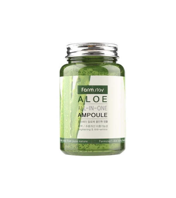 FARMSTAY ALOE ALL-IN ONE AMPOULE Зволожувальна сироватка-блучок з алое 250 мл.