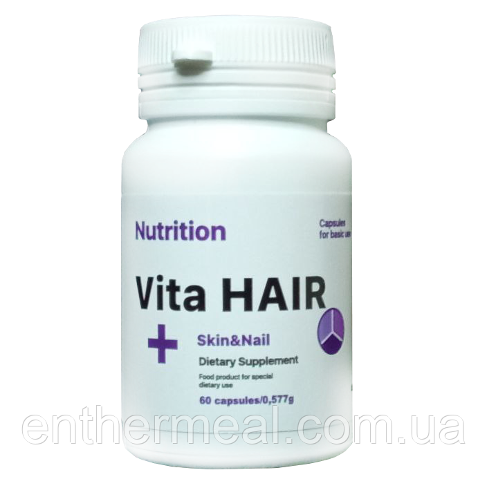 Вітамінний комплекс з колагеном Vita HAIR + Skin and Nail EntherMeal 60 капсул