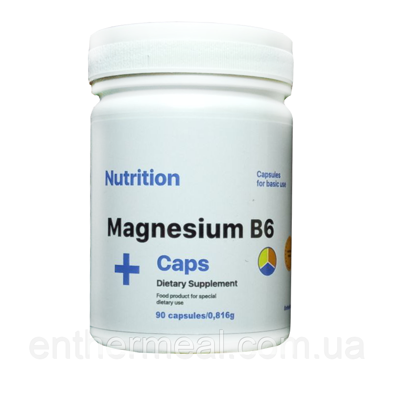 Мінерально-вітамінний комплекс Магній В6 Magnesium B6 + Caps EntherMeal 90 капсул