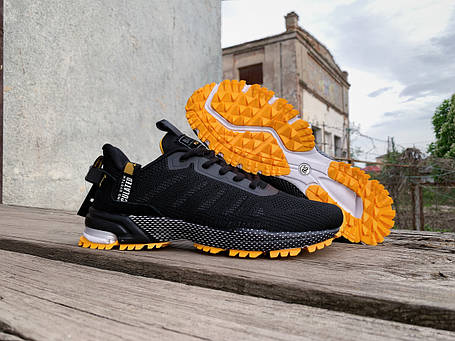 Чоловічі кросівки BaS Ploa Black Yellow чорні, фото 1