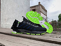 Чоловічі кросівки BaS Ploa Black Lime чорні з салатовим