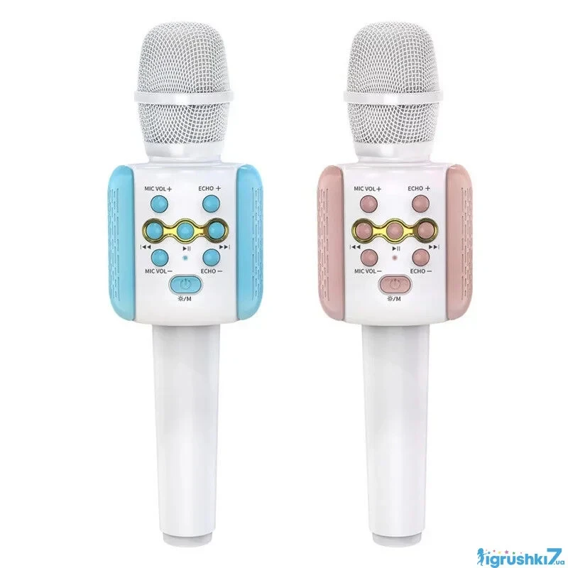 Бездротовий мікрофон С 48347 (50) 2 кольори, караоке, bluetooth, USB, колонка, в коробці