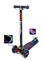 Дитячий самокат Scale Scooter MAXI Блискавка Кола, що світяться