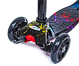 Дитячий самокат Scale Scooter MAXI Блискавка Кола, що світяться, фото 3