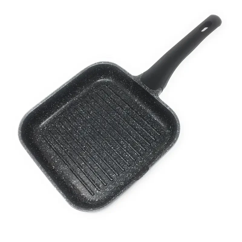 Сковорода-гриль Lacor Eco-Piedra з антипригарним покриттям 24х24 см. Алюмінієва з ручкою (24125), фото 1