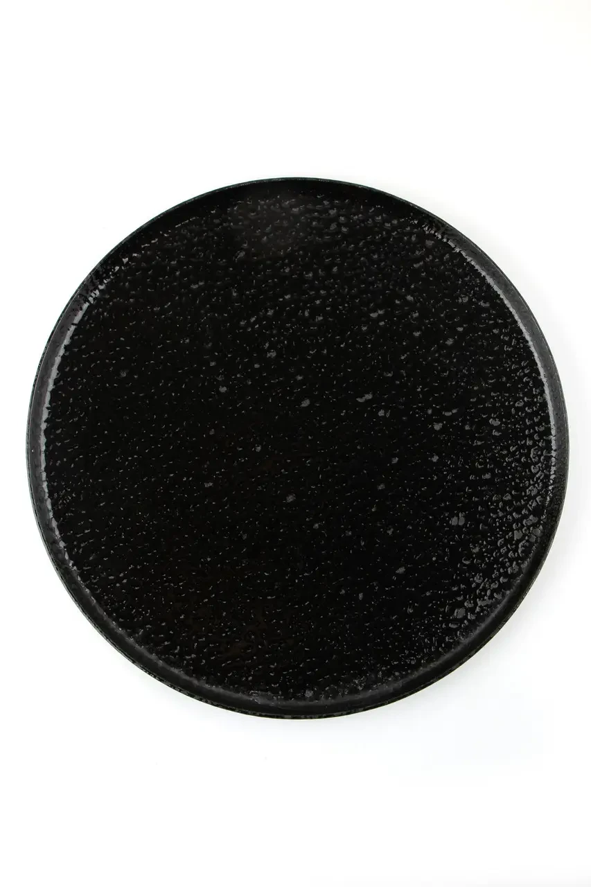 Тарілка кругла 27 см. чорна порцелянова Black Moss Alumilite, Porland