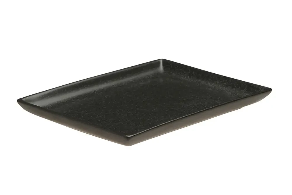 Тарілка прямокутна 18x13 см. порцелянова, чорна Seasons Black, Porland