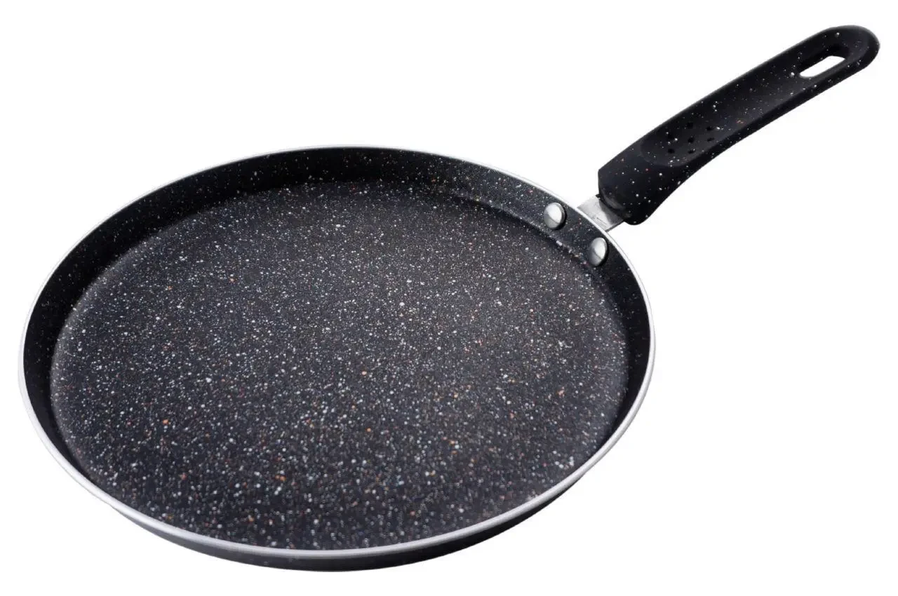 Сковорода для млинців алюмінієва з антипригарним покриттям, чорний граніт Ø 240 мм (шт), фото 1