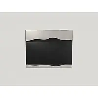 Тарелка прямоугольная "Astro", цвет черно-серебряный, 25см, ширина 20см, Metalfusion, RAK