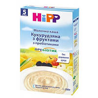 Молочна каша Кукурудзяна з фруктами з пребіотиками HIPP від 5 місяців 250 гр
