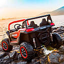 Дитячий електромобіль двомісний Bambi M 4627 EBLR-3 Баггі (4 мотори по 200W, USB, Bluet-MP3) червоний, фото 8