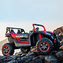 Дитячий електромобіль двомісний Bambi M 4627 EBLR-3 Баггі (4 мотори по 200W, USB, Bluet-MP3) червоний, фото 7