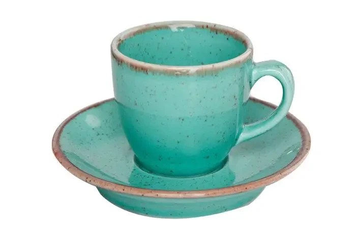 Блюдце 12 см. (під чашку 213-312109.T) порцелянове, бірюзове Seasons Turquoise, Porland, фото 1