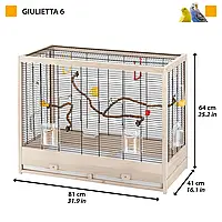 Клетка для мелких птиц Ferplast Giulietta6, 81*41*64 см