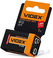 Батарейки Videx 6F22/9V (Крона) 1шт