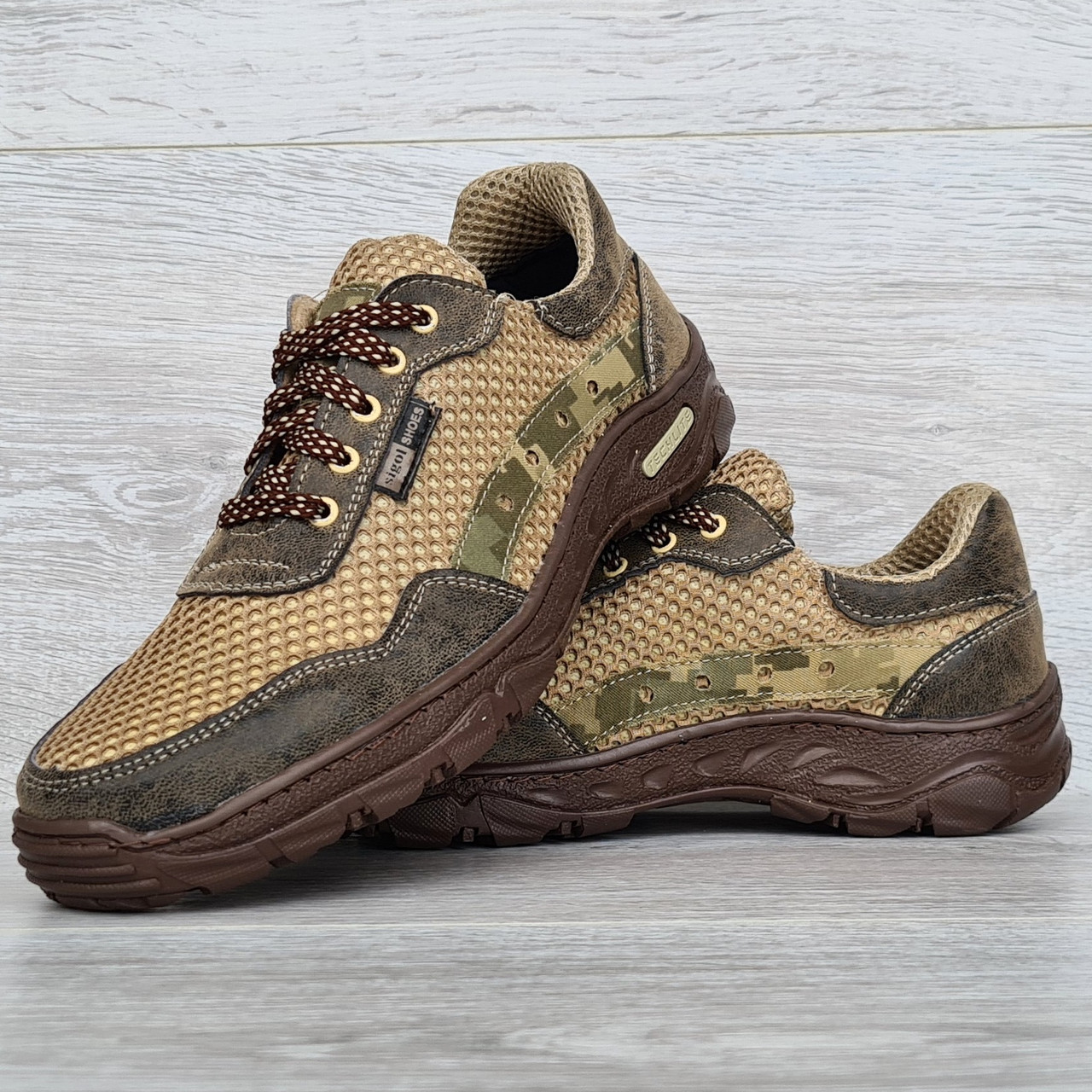 Кроссовки Мужские Летние Сетка Хаки + Камуфляж (Сгл-1к-2) — Купить ...