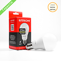 LED лампа ETRON A65 15вт 220V 3000K тепле світло E27, світлодіодна лампа 1-ELP-003