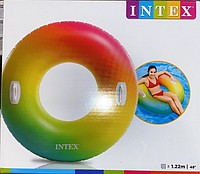 Надувной круг с ручками Intex 122 см