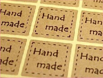 Наклейка "Hand Made" квадратні (4 шт.)