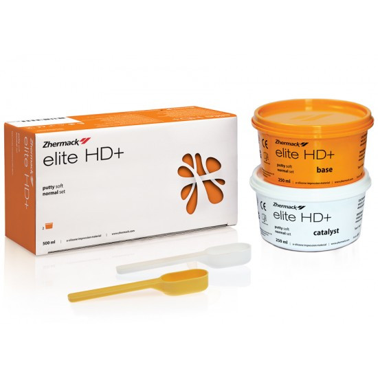 Elite HD+ putty fast, база 500ml, еластичний А-силікон (полівінілсилсилоксан), нормального застигання