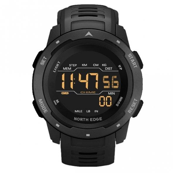 Чоловічий годинник North Edge Mars Pro Black 5Bar (Чорний)