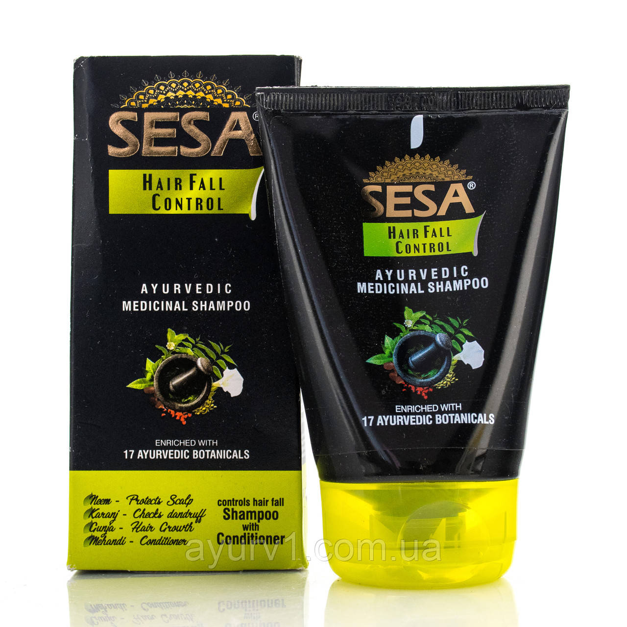 Аюрведичний шампунь проти випадання волосся Сесса, Sessa hair Fall Control shampoo, 100 ml