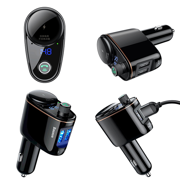 FMмодулятор Baseus S06 Black (CCALLRH01) 2USB Black, цена