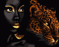 Картина по номерам Artissimo Африканская жемчужина с золотой краской (PN6070) 40 х 50 см (Без коробки)