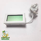 Термометр з виносним датчиком для інкубатора, електронний цифровий термометр з дисплеєм, фото 2